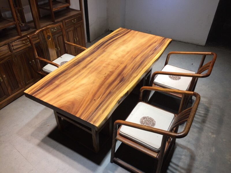 South American Walnut Solid Wood Slab Natural Edge 196