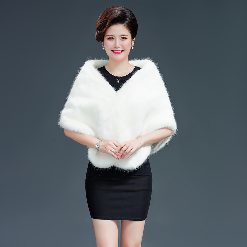 Fur shawl female autumn and winter mother Cheongsam outside the wedding dress Xi mother-in-law noble banquet toast dress outside the thickening