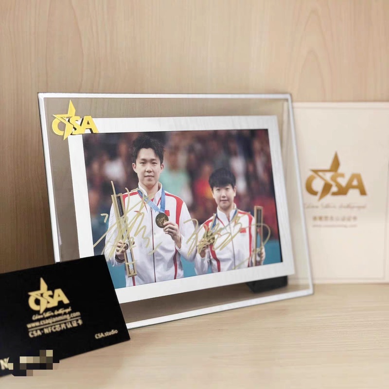 Authentic* Shatao Combination Set with Signed Photos by Sun Yingsha and Wang Chuqin, Same Style as Csa, Perfect as a Birthday Gift