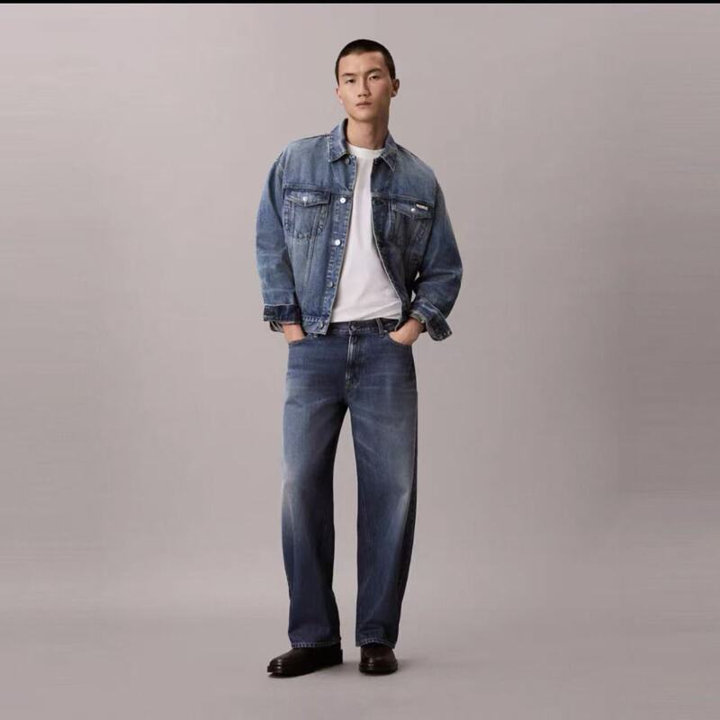 Ck Jeans25 New Autumn and Winter Men's Pure Cotton Loose-Fitting Scimitar Jeans 4Re724G Ck Jeans25 New Autumn and Winter Men's Pure Cotton Loose-Fitting Scimitar Jeans 4Re724G