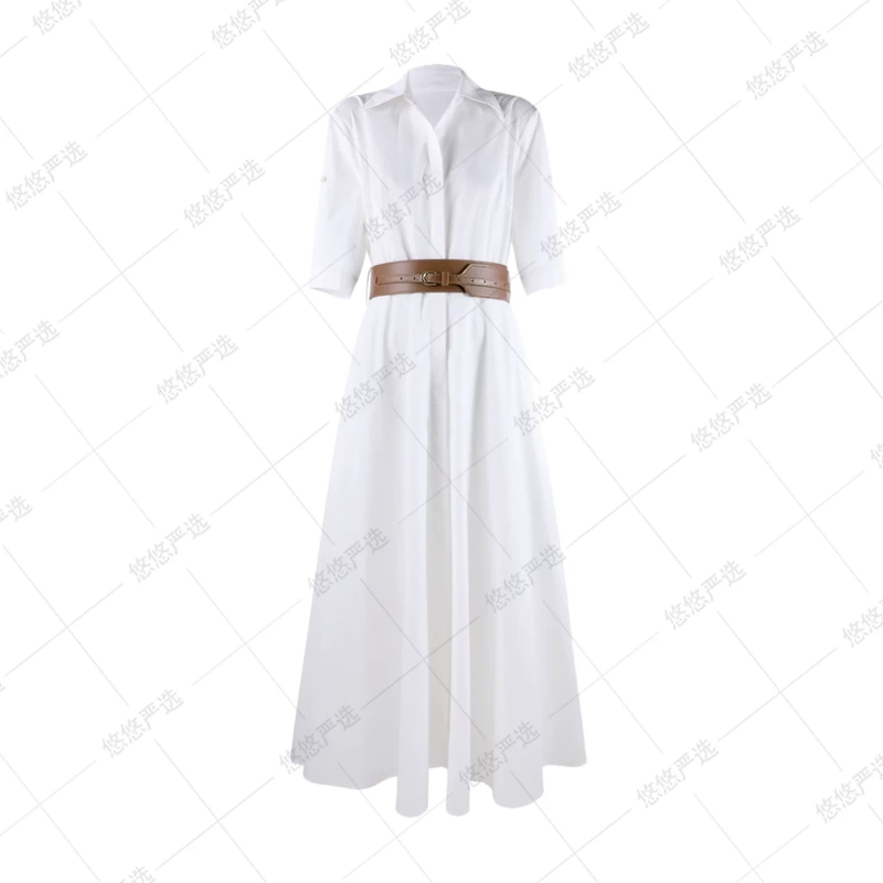 [Same Style as the Fairy Sister] Summer Anti-Wrinkle, No-Iron, Waist-Cinching Short-Sleeved Dress Yhbzx710369