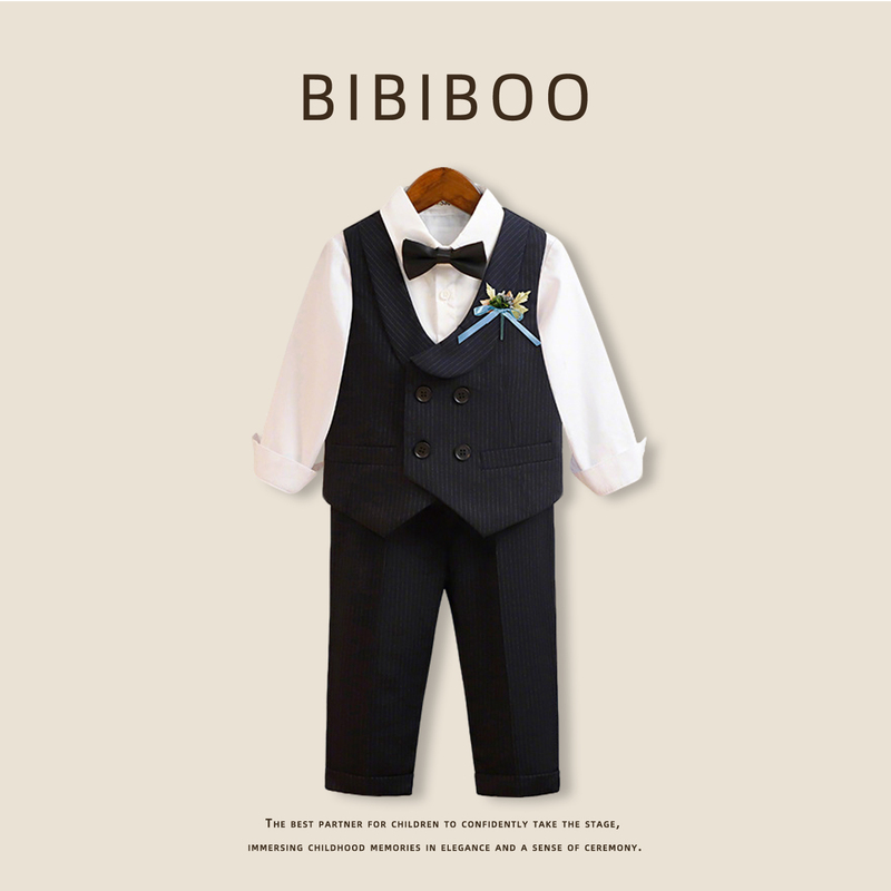 Boys' Suits, British-Style Suits, Kidsren's Host Performance Clothes, Summer Baby Boy's First Birthday Flower Girl Dress Boys' Suits, British-Style Suits, Kidsren's Host Performance Clothes, Summer Baby Boy's First Birthday Flower Girl Dress