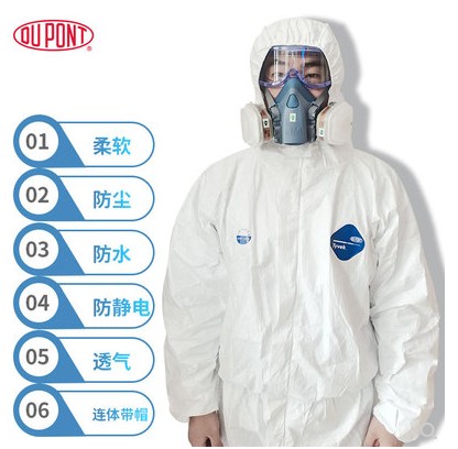 DuPont 1422A TYVEK Dust Suits Protective Clothing Spray Paint Liquid Splash Chemicals dust Livewear DUPONT