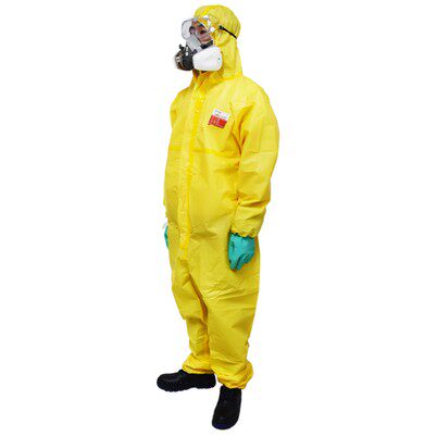 Gu'anjie 3000 chemical-resistant clothing corrosion-resistant acid-base oil-proof waterproof experimental isolation one-piece dust-proof protective clothing