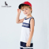 t100kids chàng trai thư nhấn bông vest 2020 mùa hè vừa mới và trẻ em lớn tay T-shirt. 