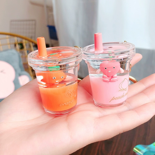 Креативный милый чай с молоком подходит для мужчин и женщин, брендовый мультяшный брелок для влюбленных, популярно в интернете