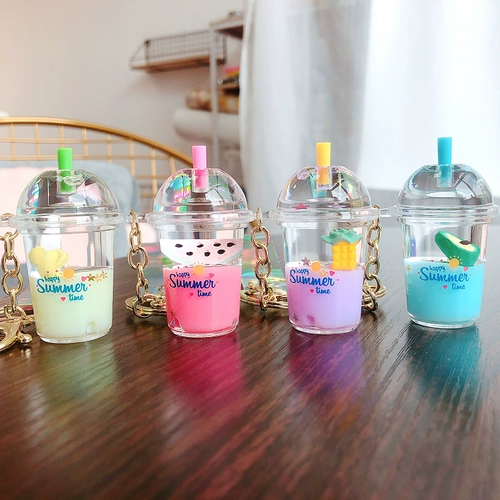 Креативный милый чай с молоком подходит для мужчин и женщин, брендовый мультяшный брелок для влюбленных, популярно в интернете