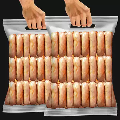 Big red door volcanic stone grilled sausage hot dog sausage Taiwanese flavor pure authentic meat sausage original black pepper spicy flavor