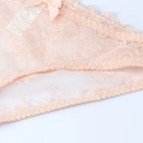 Кружевное нижнее белье, ультратонкий тонкий прозрачный комплект, поролоновый дышащий розовый бюстгалтер