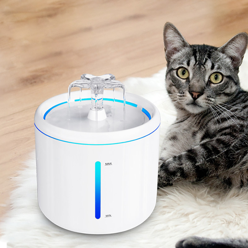 Kitty Water Dispenser Automatic Cycle Filter Cat Dog Drinking Water Machine Thermostatic Heating Safe Without Earth Leakage Pet Supplies