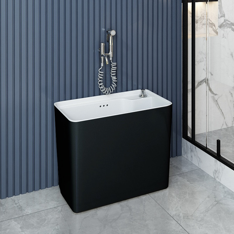 Mu Mengs Nordic Mop Pool Home Mop Pool Light Luxury Large Narrow Long Toilet Ceramic Wash Pier Cloth Pool Balcony