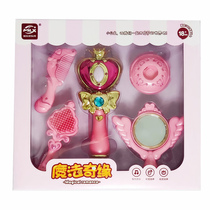 Childrens simulation dressing and cosmetic box bag girl little fairy glowing magic wand play house princess toy set