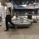 居语 Креативный цветочный горшок из нержавеющей стали, кресло для отдыха