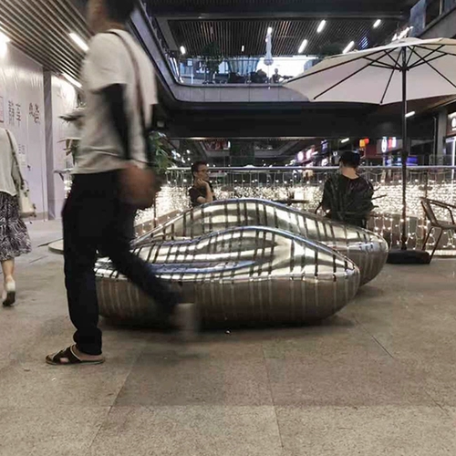 居语 Креативный цветочный горшок из нержавеющей стали, кресло для отдыха