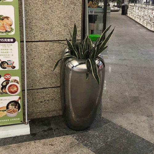 居语 Креативный цветочный горшок из нержавеющей стали, кресло для отдыха