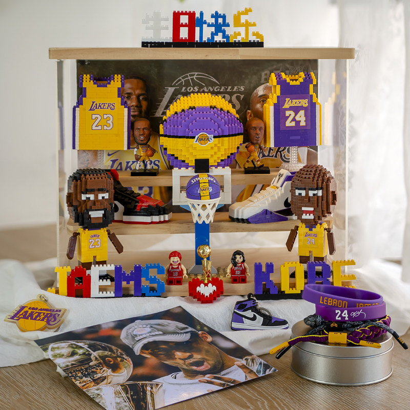 Basketball series James Curry building blocks Kobe Bryant hand-made birthday gift souvenir bracelet boys peripheral decoration