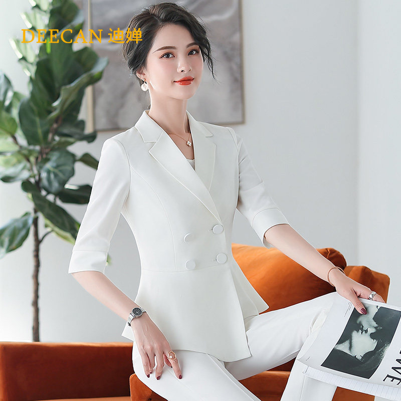 DEECAN high-end fashion host banquet professional suit female 2020 new workplace elite professional suit summer