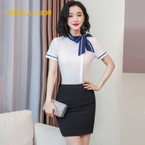 DEECAN high-end sales department professional suit female 2021 new hotel front desk tooling beautician overalls summer