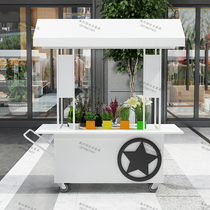 European-style creative Wrought iron float Floor push shelf stall promotion car Market promotion table Mobile sales car booth car