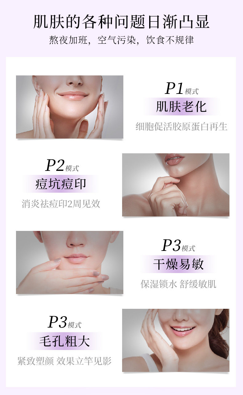 【日本直邮】北美唯一品牌代理 EXIDEAL Mini 小排灯LED美容仪EX-120 白色