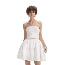 (Same style as Jisoo Jisoo) self-portrait 2024 autumn and winter new ivory white dress