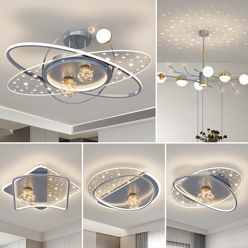 Living Room Chandelier Modern Minimalist Smart Lighting Whole House Package Combination 2026 New Model Elegant Light Luxury Starry Sky Lamp