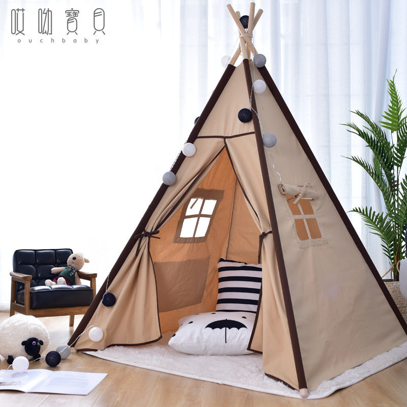 Oops Baby Kids Tent Indoor Home Baby Boy Little House Indian Castle Toy House Reading Corner