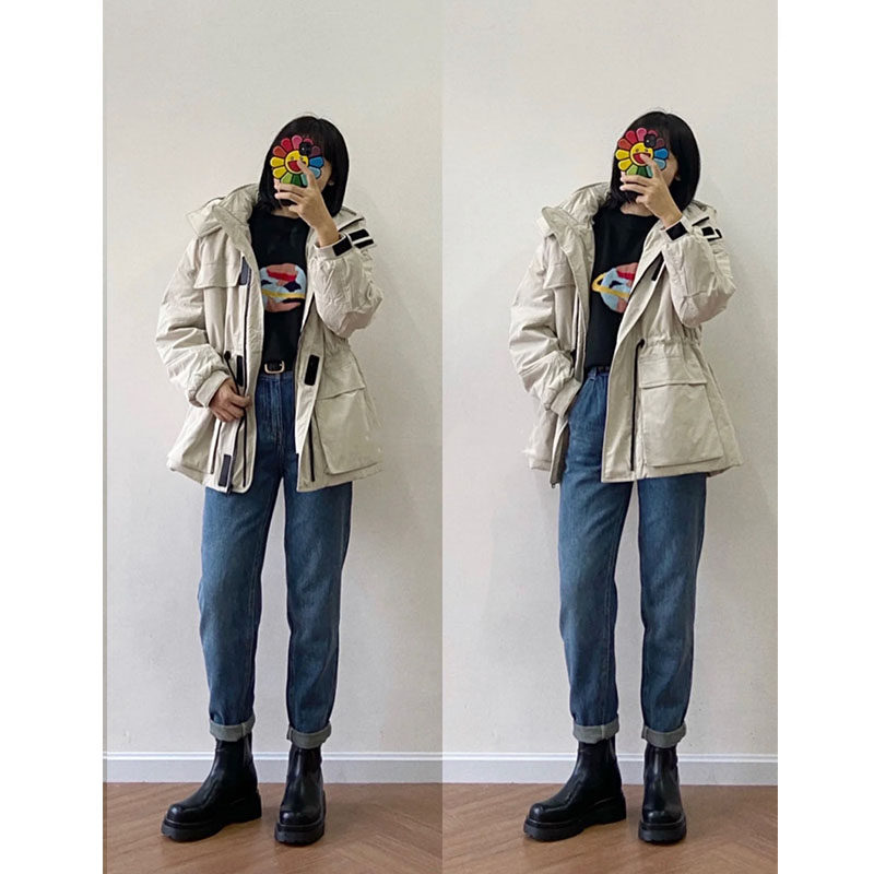 Thin pants pear-shaped figure thick legs wide hips plus velvet jeans autumn women's winter fat mm large size straight pipe pants