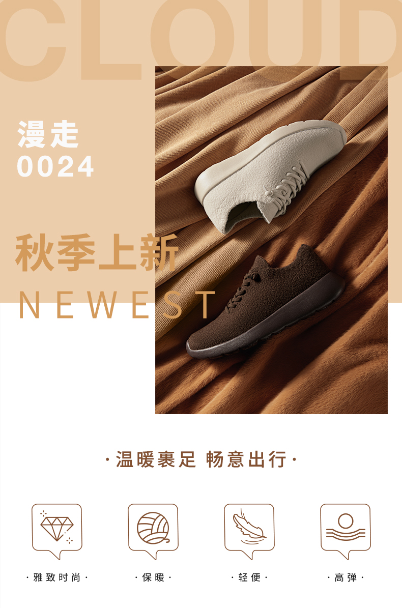 多走路 20年新款 仿貂绒 高性价比男女健步鞋 图1