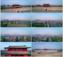 Zhengding Zhengding Zhengding Ancient City Sanguanxiong Town nine provinces thoroughfare video material