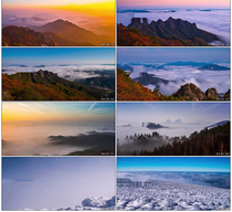 Atmospheric Sunrise Sunset clouds clouds clouds Sunset Sunset glow mountain real shot video material