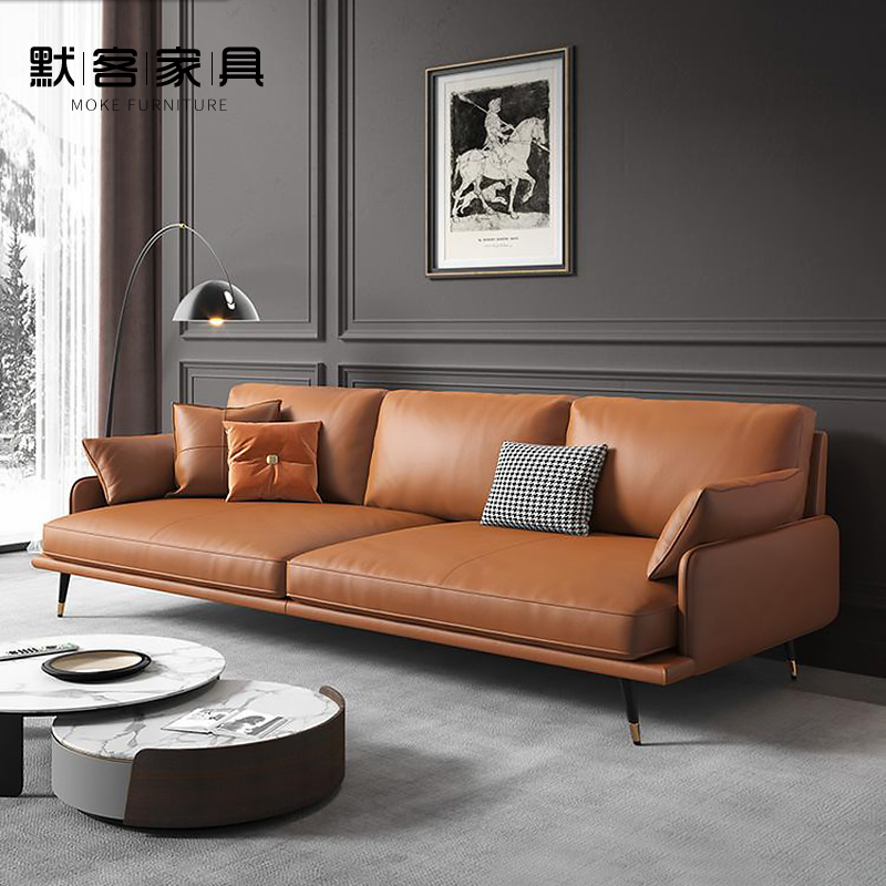 Nordic Office Sofa Genuine Leather Brief Modern Business Hospitality Receptionist Office Willstyle Casual Trio-level portfolio