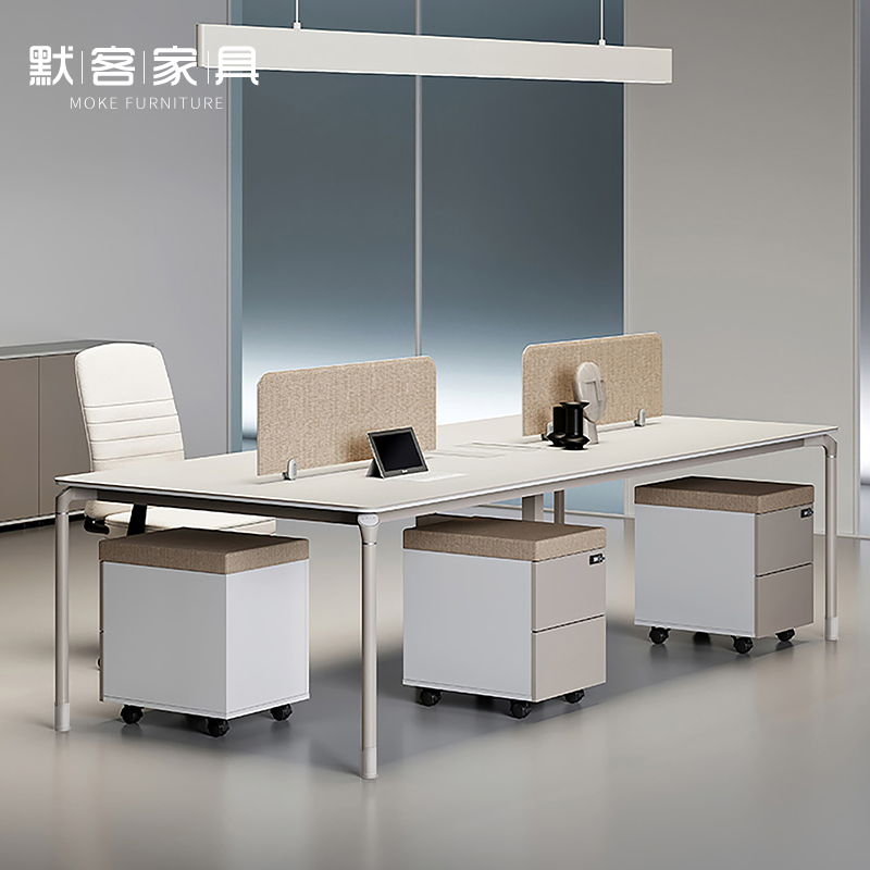 Desk Chair Composition Staff Table Minimalist Modern Station Office Screen 4 6 Double Four-six Employee cassette