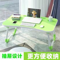 Wooden table small foldable bed with dormitory laptop for minimalist college student bed with multifunctional desk
