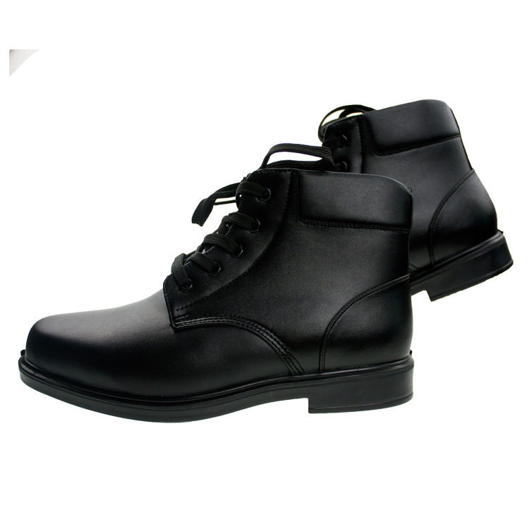 Suede leather shoes winter often served full real cow leather square head lacing young men's leather cotton leather shoes