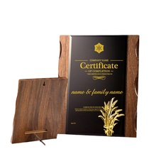 Crystal a4 certificate of honor frame glass photo frame table award frame wall hanging authorization letter patent certificate gold foil plaque