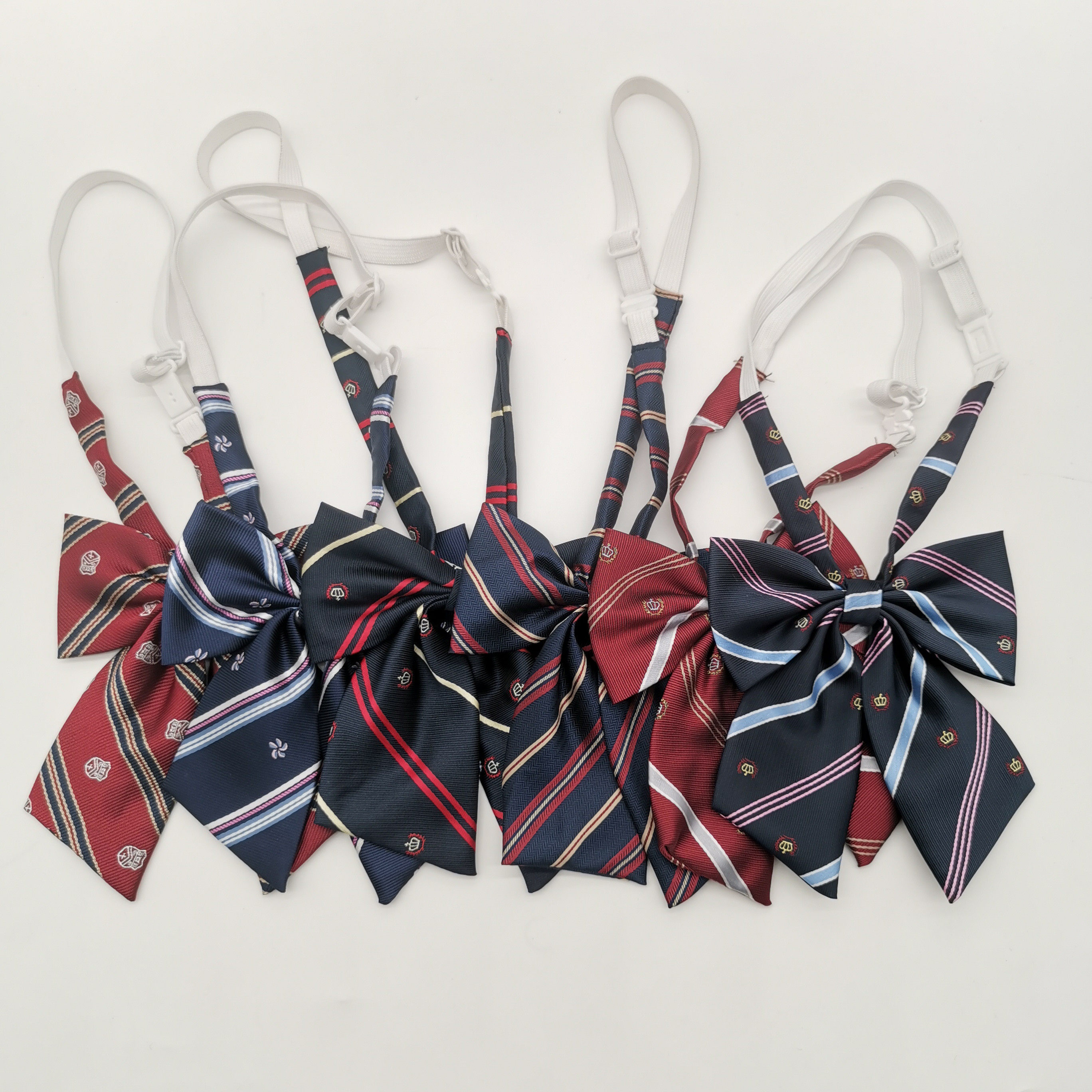 Japanese JK Tie Female uniform pure collar cherry blossom British College embroidered bow bow