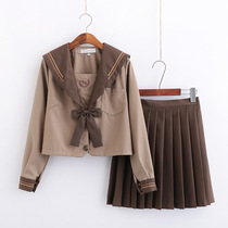 Brown suit Japanese Kanto deformation lapel middle suit orthodox JK uniform academic style student uniform school uniform