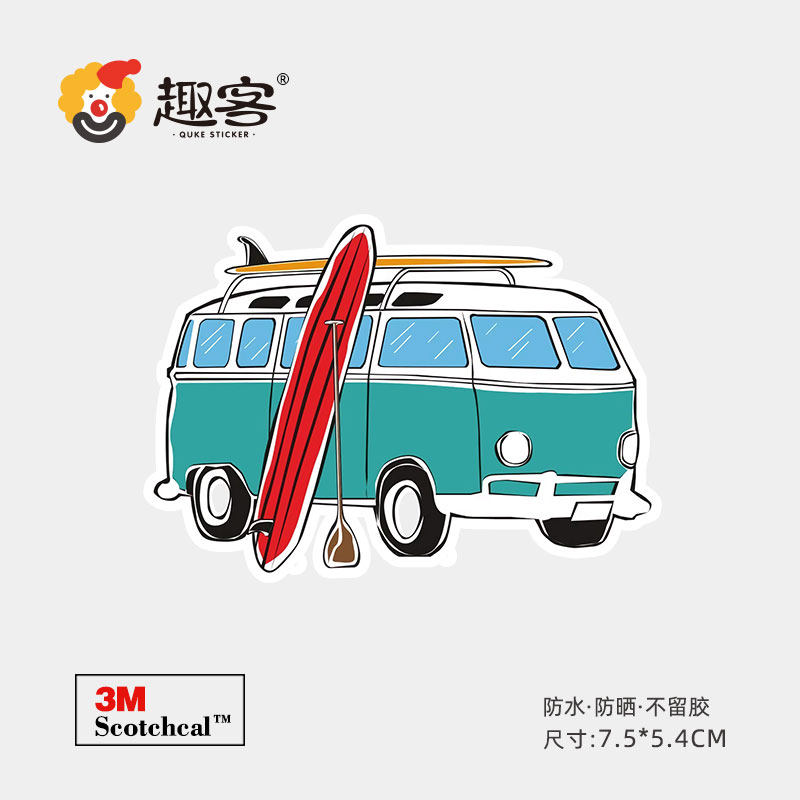 Suitcase suitcase stickers outdoor ski diving surfing stickers notebook mobile phone waterproof 3M stickers