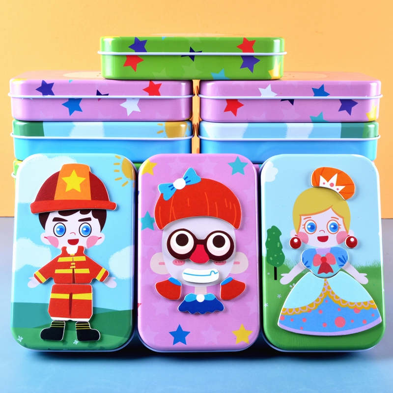 Children's Cross-Dressing Magnetic Stickers Puzzle Toys Educational Early Education Iron Box Magnetic Dress-Up Puzzle Kindergarten Small Gift Children's Cross-Dressing Magnetic Stickers Puzzle Toys Educational Early Education Iron Box Magnetic Dress-Up Puzzle Kindergarten Small Gift