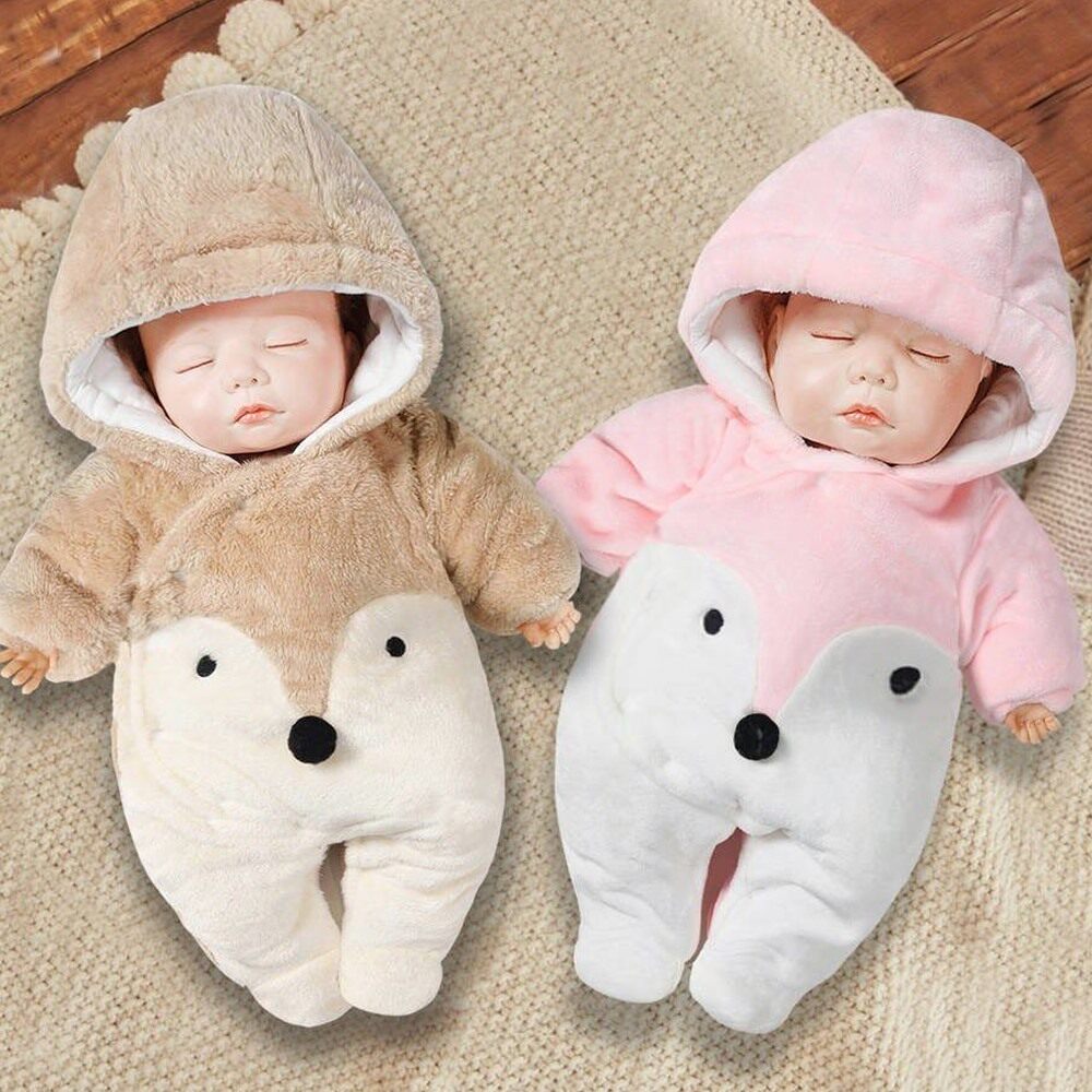Cute baby and toddler clothes go out thick autumn winter siamese winter 3 baby cotton clothes leg with feet newborn 0-1 years old