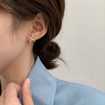 Simple personality X cross earrings female summer exquisite temperament advanced geometric earrings niche design sense ear accessories