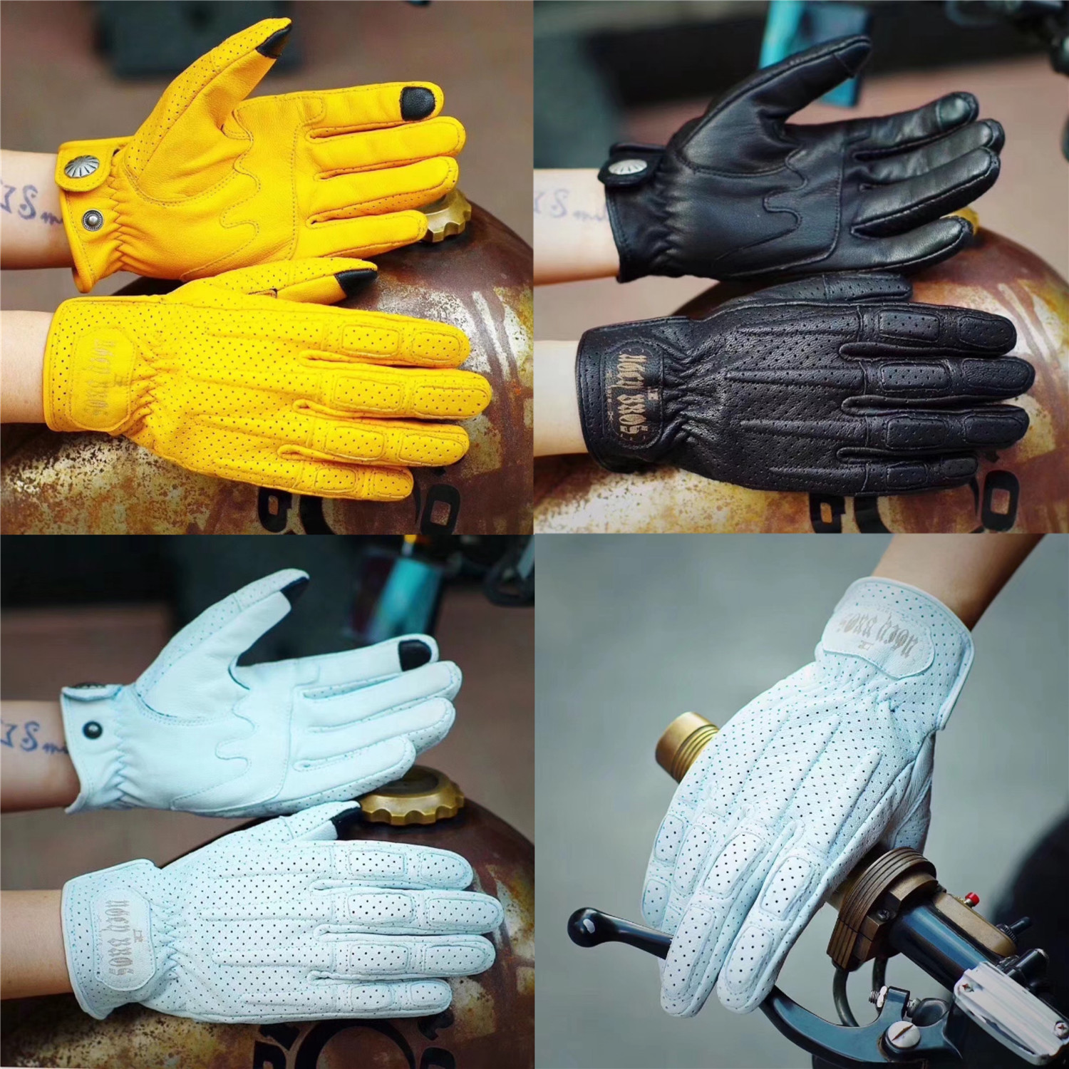 Spot uglybros hareindian BMW spring summer autumn riding gloves genuine leather sheepskin perforated touch screen