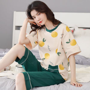 夏季纯棉睡衣女短袖韩版休闲外穿薄款
