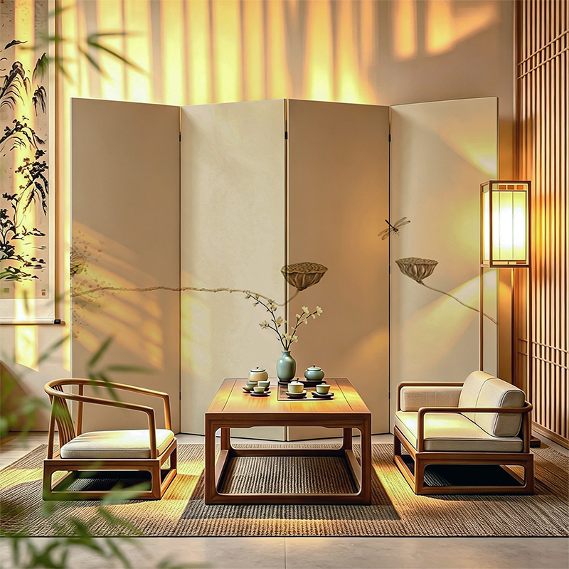 Song-Style Aesthetics Chinese-Style Screen Partition for Living Room, Clubhouse, Tea Room, Office, Movable, Minimalist, Zen-Inspired, Foldable Song-Style Aesthetics Chinese-Style Screen Partition for Living Room, Clubhouse, Tea Room, Office, Movable, Minimalist, Zen-Inspired, Foldable