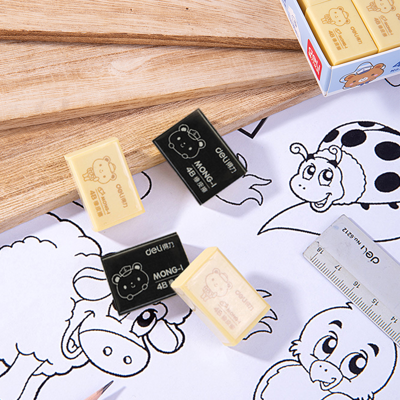 Powerful cute cute bear 4B eraser for students to wipe clean without leaving marks for children's art painting exams