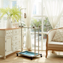 Parrot station frame landing large stainless steel shelf Pepper Wood Xuanfeng gray parrot station bird stand bird frame pole King Kong