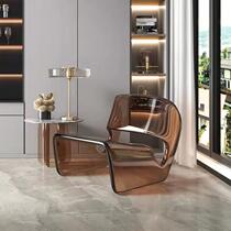 Transparent Chair Art Creative Acrylic Casual Chair Ins Sample Interboard Clothing Shop for sale in single sofa chair