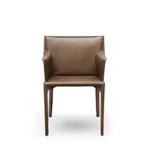 Nordic Designer Saddle Leather Dining Chair Extreme Jane Hard Leather Home Single Chair Hotel West Dining Room Cafeteria Dining Chair