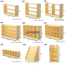 Kindergarten school bag cabinet childrens locker toy shoe cabinet miscellaneous cabinet wooden toy rack storage cabinet organizing bookshelf